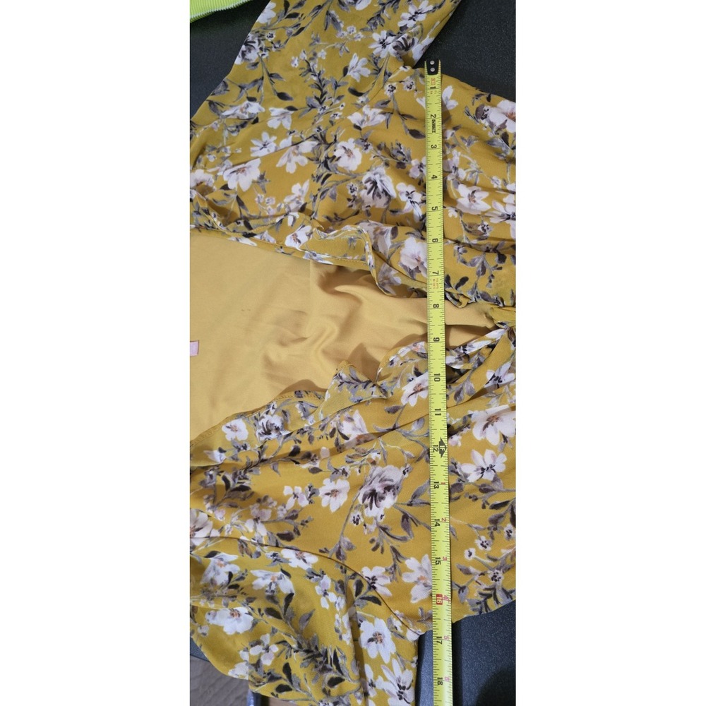 NEW SHOW ME YOUR MUMU ADDY TIE DRESS FLIRTIN FLORAL Yellow Boho‎ Festival Sun M - Picture 6 of 10
